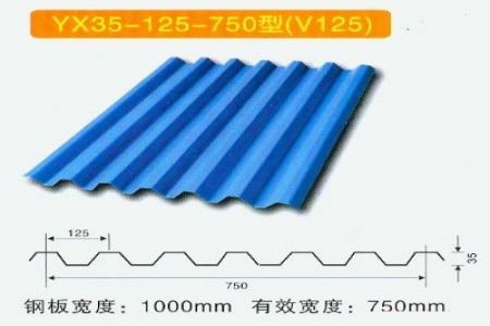 吕梁彩钢600型瓦楞板